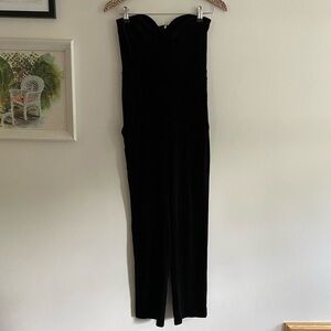 EXPRESS Black Velvet Strapless Romper Size 4